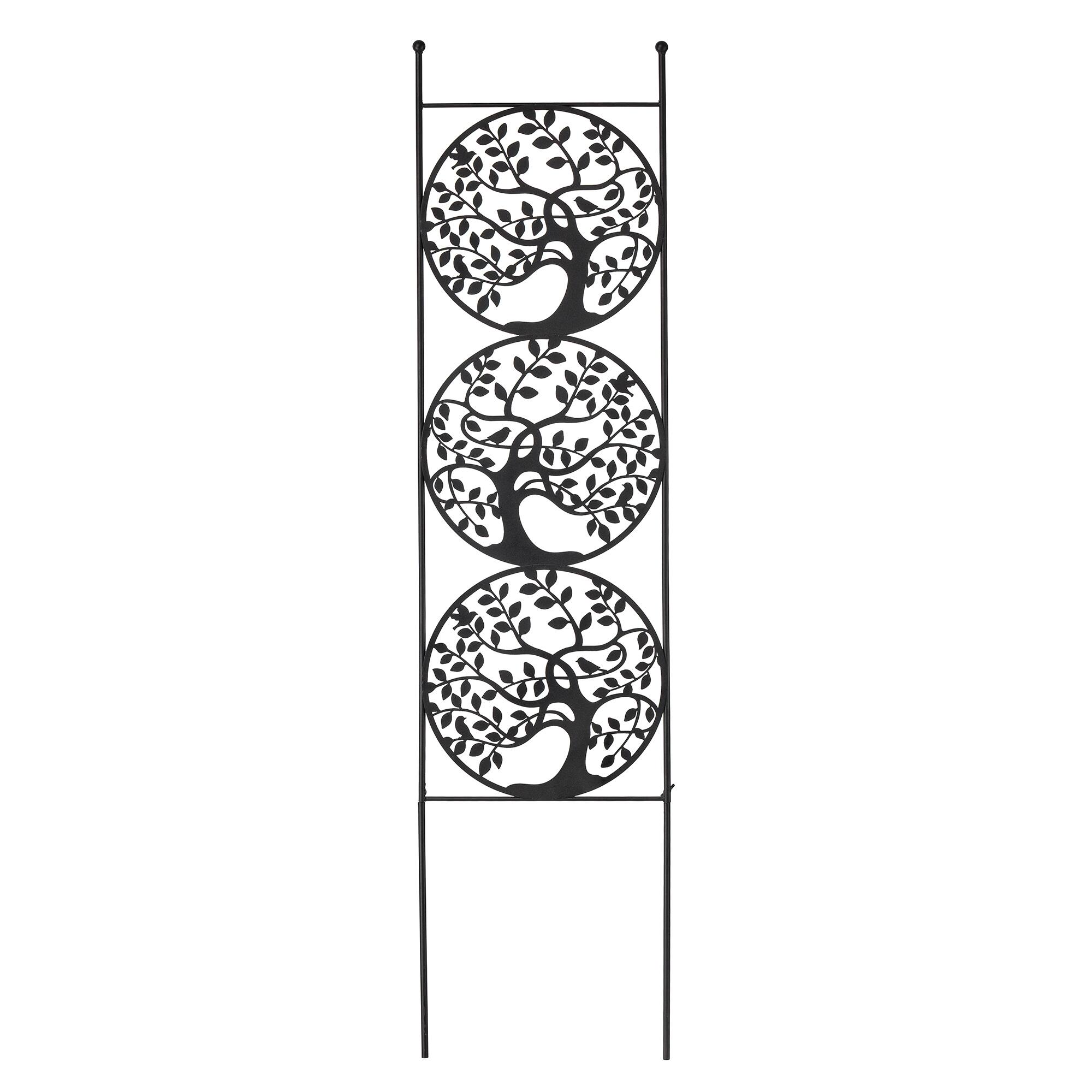 Glitzhome® 48" Metal Tree of Life Garden Trellis with Stakes